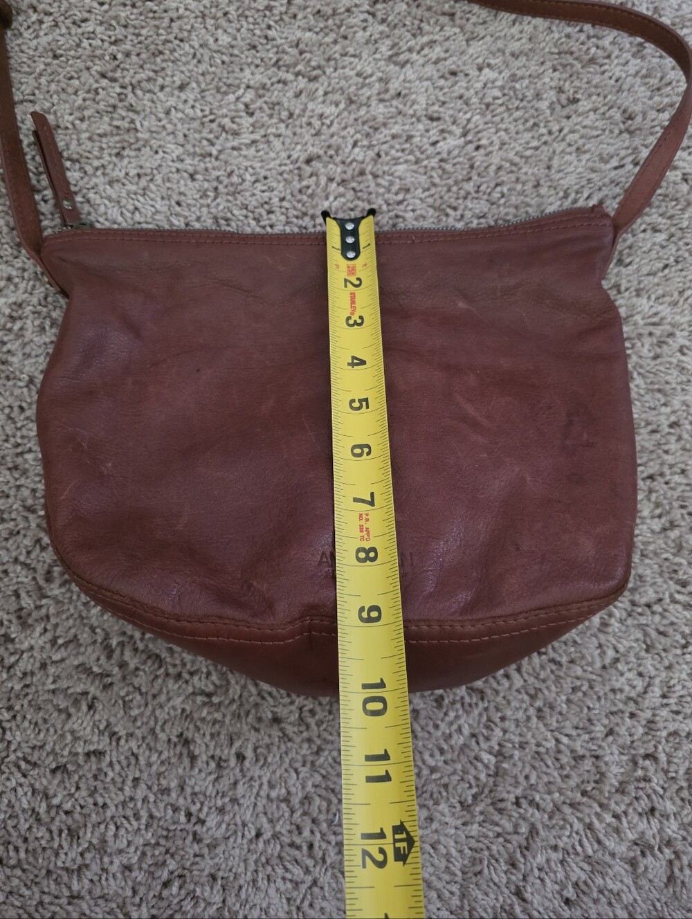 American Leather Co Crossbody Bag Leather Brown Boho Minimalist Western - Picture 9 of 11